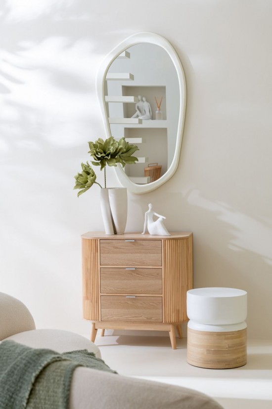 Jolipa Miroir Mural Moderna Mdf Miroir Blanc Medium.