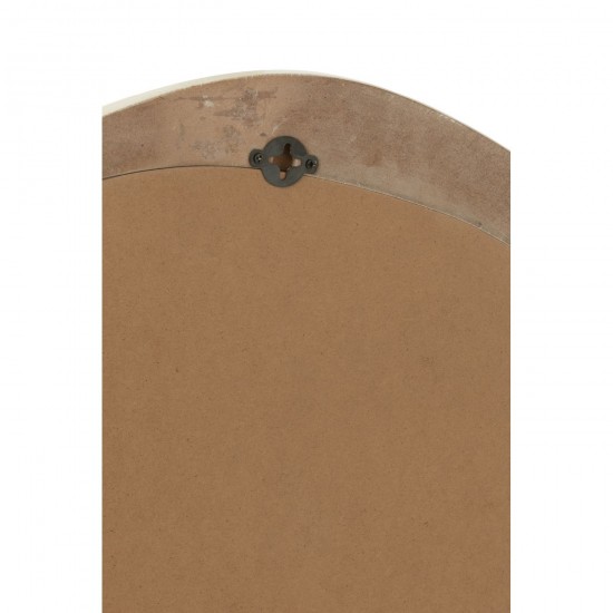 J-Line J Line Miroir mural Miroirs murals Jolipa Miroir Mural Moderna Mdf Miroir Blanc Medium.