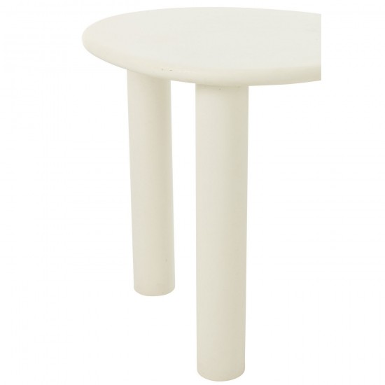 J-Line J Line tables d appoint bouts de canapé Table D Appoint Bali Mdf Pvc Blanc Small.