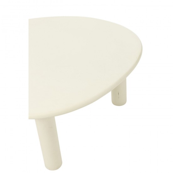J-Line J Line tables d appoint bouts de canapé Table D Appoint Bali Mdf Pvc Blanc Medium.