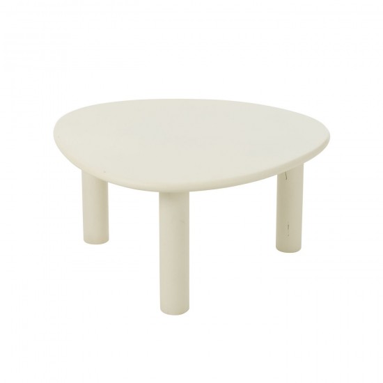J Line Table D'Appoint Bali Mdf Pvc Blanc Medium L75xB66xH38 cm JLine 50804 by Jolipa 50804.