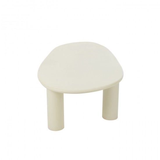 J-Line J Line tables d appoint bouts de canapé Jolipa Table D Appoint Bali Mdf Pvc Blanc Large.