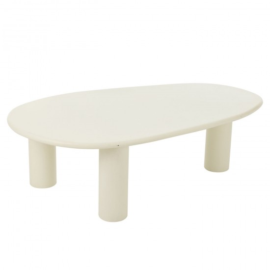 J Line Table D'Appoint Bali Mdf Pvc Blanc Large L108xB59xH33 cm JLine 50805 by Jolipa 50805.