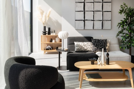 J-Line J Line tables de salon basse Table Basse Carre Bambou Naturel.