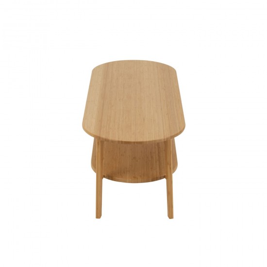 J-Line J Line tables de salon basse Jolipa Table Basse Carre Bambou Naturel.