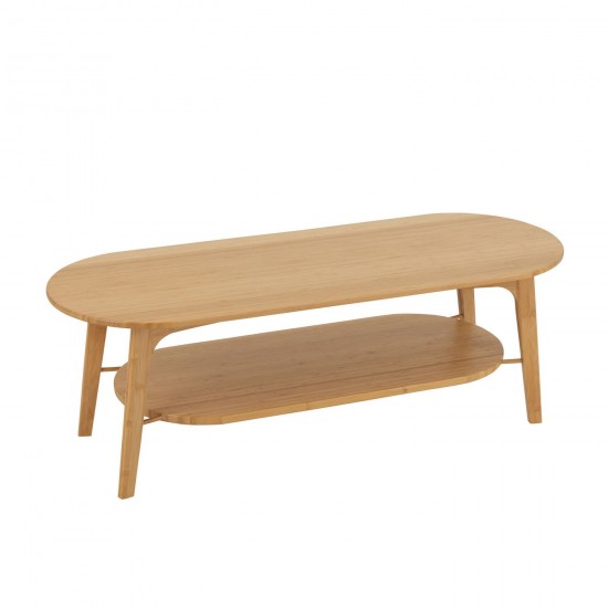 J Line Table Basse Carre Bambou Naturel L45xB120xH40 cm JLine 50843 by Jolipa 50843.