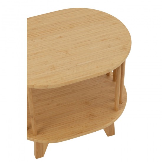 J-Line J Line tables de nuit chevet Table De Chevet Live Bambou Naturel.