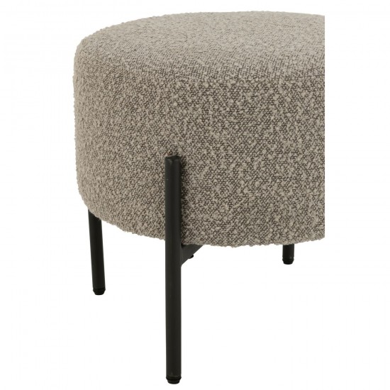 J-Line J Line tabourets ronds Jolipa Tabouret Contreplaque Polyester Gris Noir.