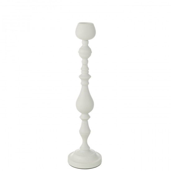 J Line Photophore Monarchy Metal Blanc Large L14xB14xH57 cm JLine 50876 by Jolipa 50876.