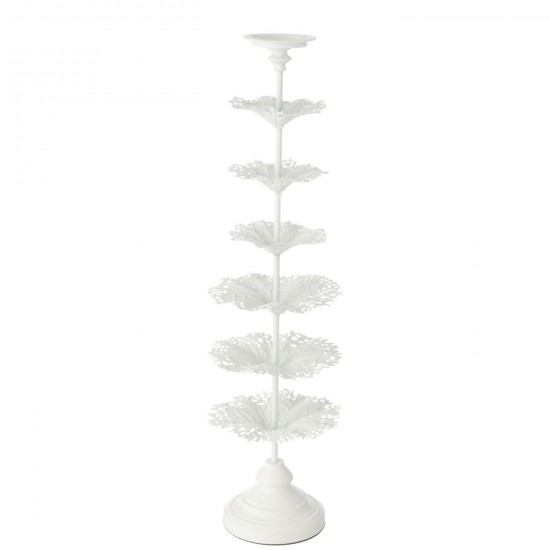 J Line Photophore Arbre Metal Blanc Large L23xB23xH80 cm JLine 50881 by Jolipa 50881.