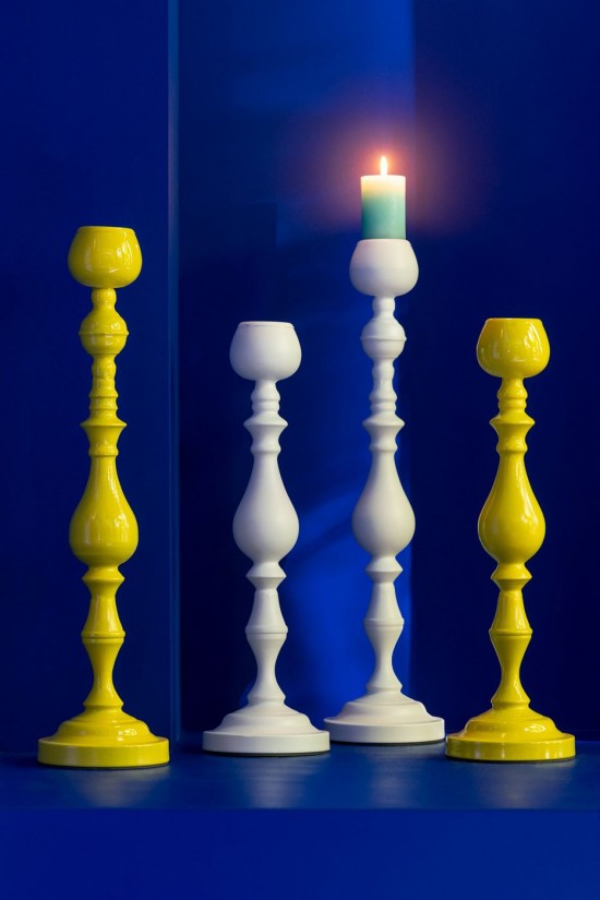 Jolipa Photophore Monarchy Metal Jaune Small.