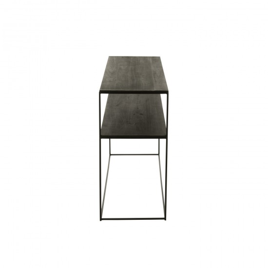 J-Line J Line tables de drapier murales Jolipa Console Rectangle Bois Recycle Metal Noir.
