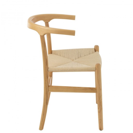 J-Line J Line chaises de repas Jolipa Chaise Toon Bois De Hetre Corde Naturel.