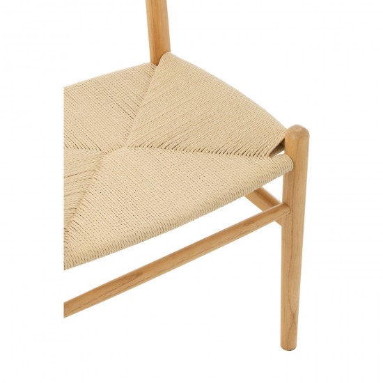 J-Line J Line chaises de repas Chaise Toon Bois De Hetre Corde Naturel.