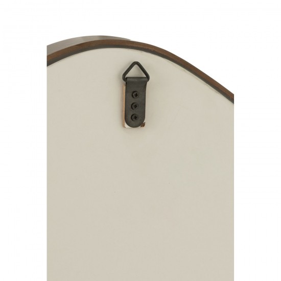 Jolipa Miroir Mural Abstrait Miroir Mdf Marron Fonce Large.