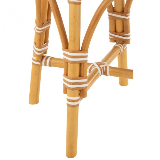 Jolipa Tabouret Live Rotin Plastique Naturel Blanc.