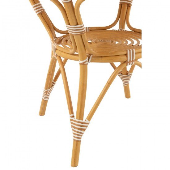 Jolipa Table Live Rotin Plastique Naturel Blanc.