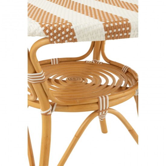 J-Line J Line tables a manger de repas Table Live Rotin Plastique Naturel Blanc.