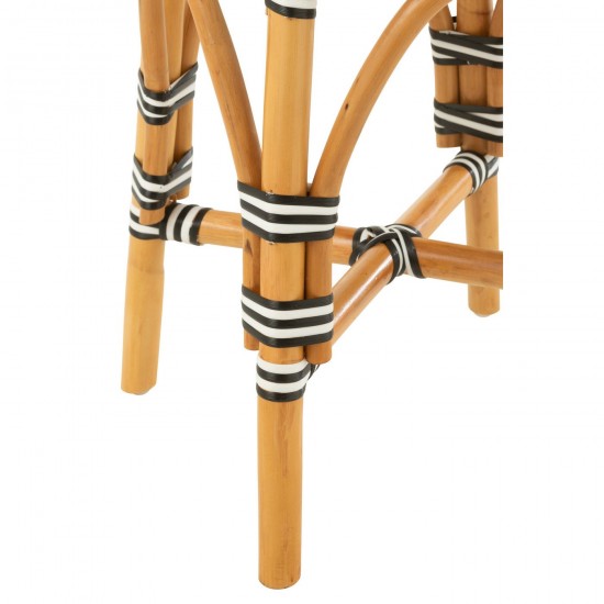 Jolipa Tabouret Live Rotin Plastique Naturel Noir.