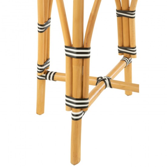 Jolipa Tabouret De Bar Live Rotin Plastique Naturel Noir.