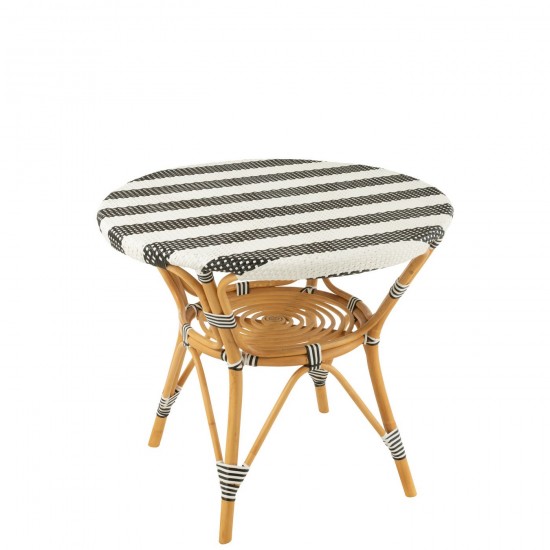 J Line Table Live Rotin Plastique Naturel Noir L89xB90xH75 cm JLine 51106 by Jolipa 51106.
