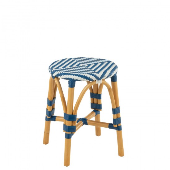 J Line Tabouret Live Rotin Plastique Naturel Bleu L33xB33xH45 cm JLine 51107 by Jolipa 51107.
