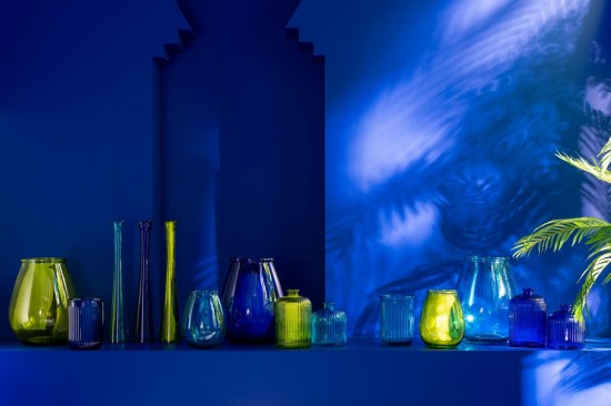 Jolipa Vase Tube Glass Aqua.