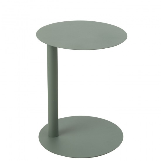 J-Line J Line tables d appoint bouts de canapé Jolipa Table Appoint Ronde Metal Vert.