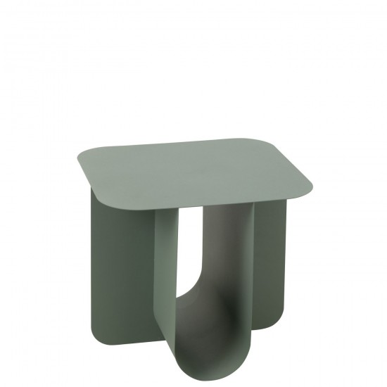 J Line Table Appoint Carree Metal Vert L44xB40xH39 cm JLine 51341 by Jolipa 51341.