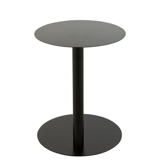 Jolipa Table Appoint Ronde Metal Noir.