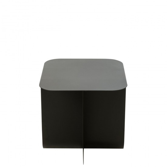 J-Line J Line tables d appoint bouts de canapé Jolipa Table Appoint Carree Metal Noir.