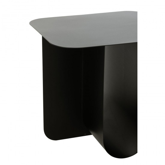Jolipa Table Appoint Carree Metal Noir.
