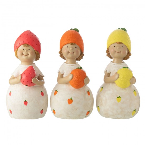 J Line Enfant Fruit Exterieur Mgo Large L31xB29xH62 cm JLine 51457 by Jolipa 51457 Assortiment de 3 pcs.