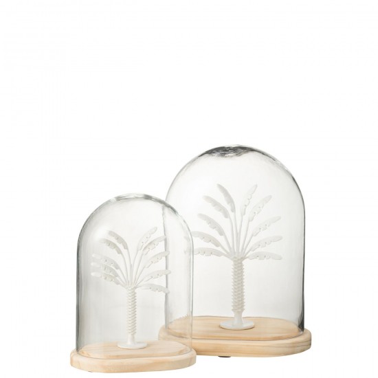 J-line 51503 Jolipa JLine objets deco cloche en verre avec objet.