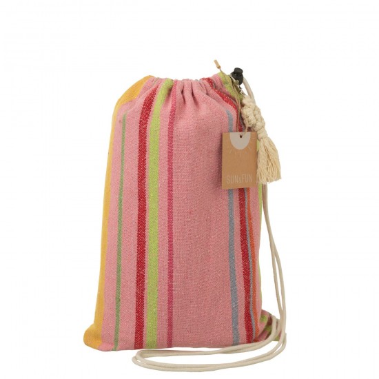 Jolipa Hamac Rayures Coton Polyester Rose Mix.