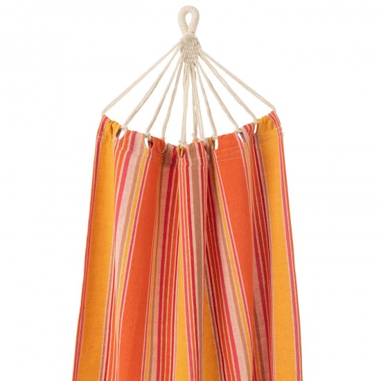 J-Line J Line hamacs avec corde Jolipa Hamac Rayures Coton Polyester Orange Mix.