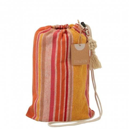 Jolipa Hamac Rayures Coton Polyester Orange Mix.