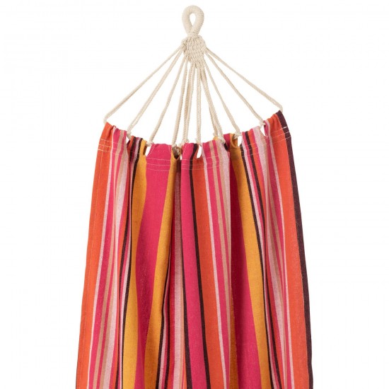 J-Line J Line hamacs avec corde Jolipa Hamac Rayures Coton Polyester Rose Vif Mix.