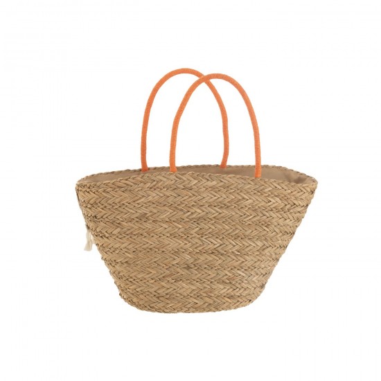 Jolipa Sac De Plage Crochet Floches Jonc De Mer Coton.