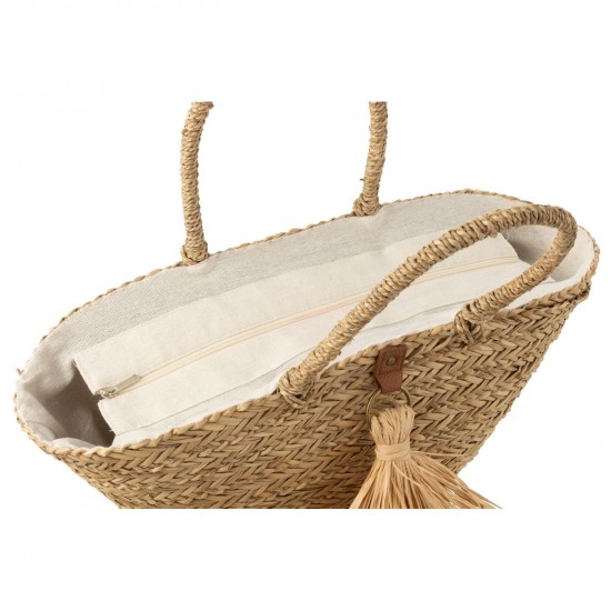 J-Line J Line sacs de plage Jolipa Sac De Plage Floche Jonc De Mer Raphia Naturel.