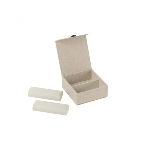 J-Line J Line Porte bijoux. Boîte à bijoux. Boîtes à bijoux Jolipa Boite A Montres Polyester Gris.