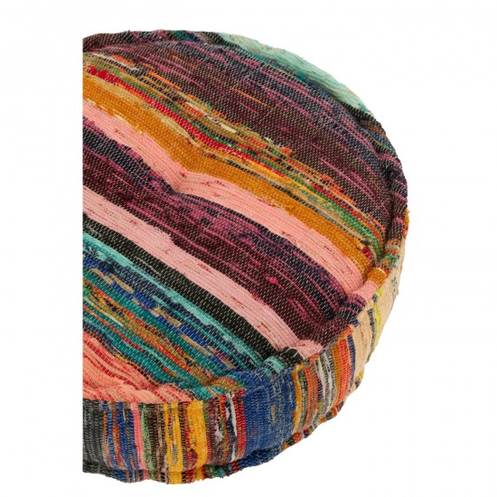 J-Line J Line poufs Jolipa Pouf Chindi Rond Coton Polyester Mix.