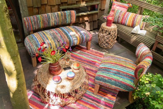 Jolipa Asiento 2 Personas Chindi Madera/Textil Mixto.