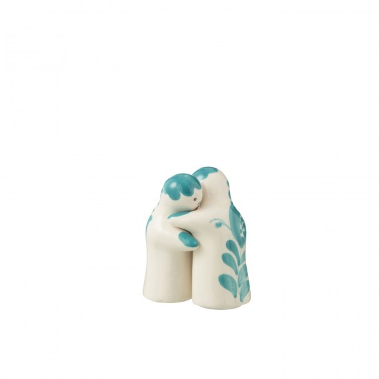 J Line Salt&Pepper Granada Ceramic White Aqua L7xB5xH8 cm JLine 52120 by Jolipa 52120.