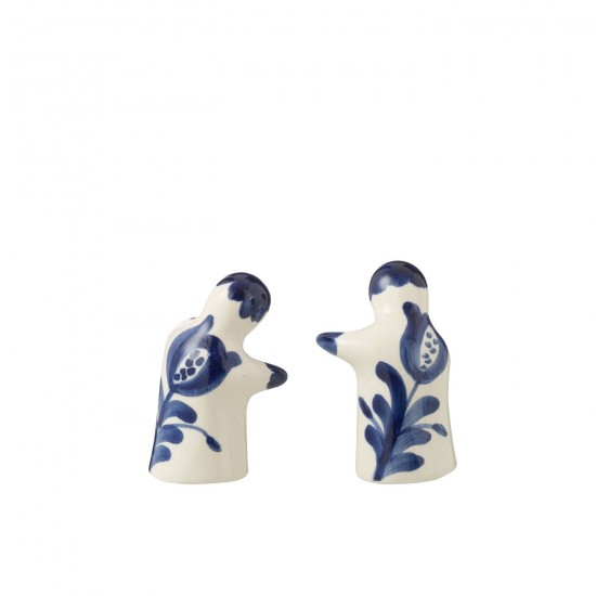 J-Line J Line série de vaisselle Jolipa Salt Pepper Granada Ceramic White Cobalto Blue.