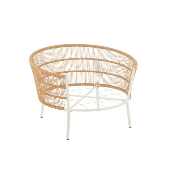 J-Line Silla Joa Hierro/Rattan Blanco.