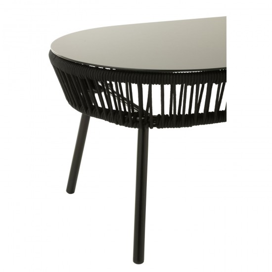 Jolipa Table Poa Fer Polyethylene Noir.