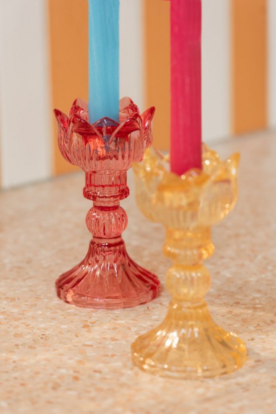 Jolipa Chandelier Rose Chaud Verre Mix Assortiment De 3.