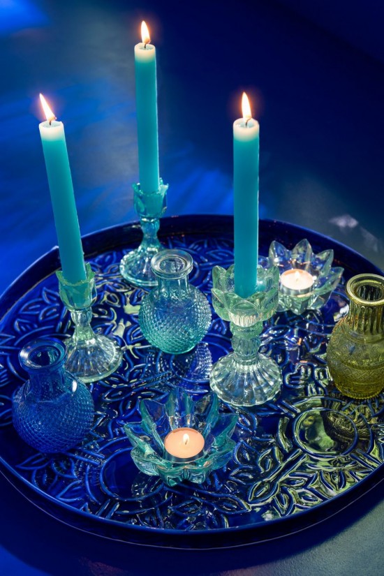 Jolipa Chandelier Rose Froid Verre Mix Assortiment De 3.