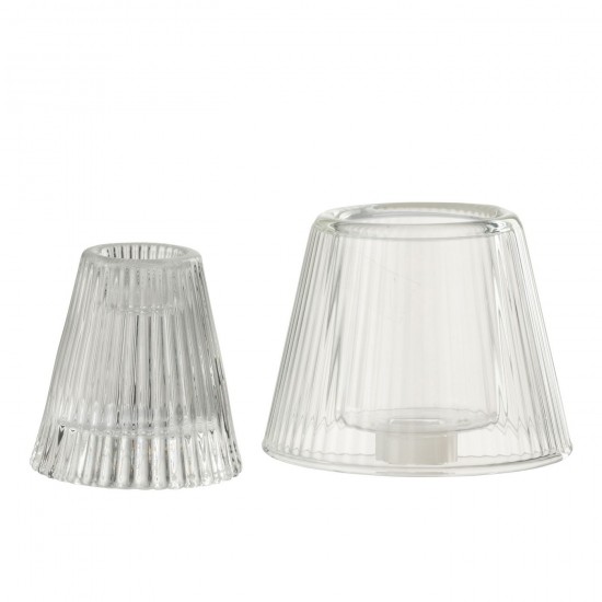 Jolipa Chandelier Chapeau Verre Transparent.